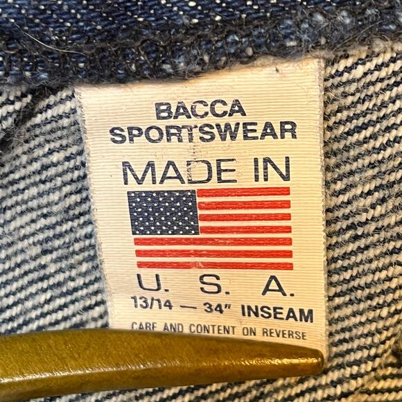 Ozark Mountain Jean Co. Vintage Women’s USA‎ High Rise Bareback Blue Jeans 13/14 - Picture 6 of 7